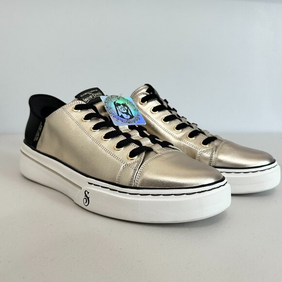 SKECHERS X SNOOP DOGG METALLIC GOLD BLACK GRILLZ SLIP-INS SNEAKER UNISEX - Picture 1 of 10